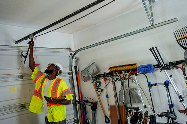 Professional Garage Door Panel Replacement technician working in Lansing, IL